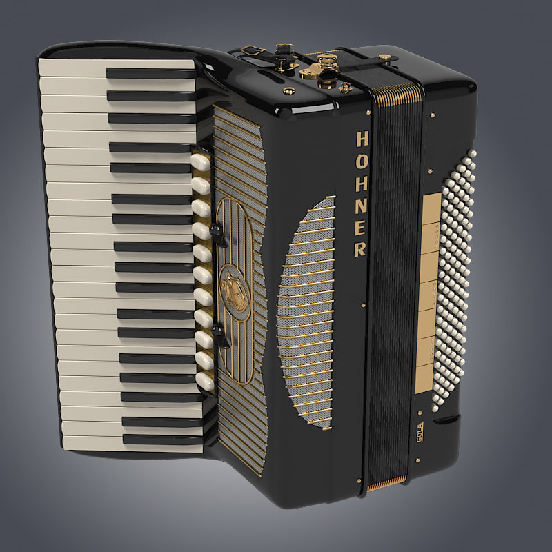 3d model hohner accordion