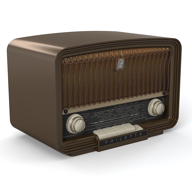 philetta vintage radio 3d max