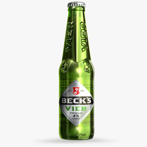 beck s vier beer bottle 3d model