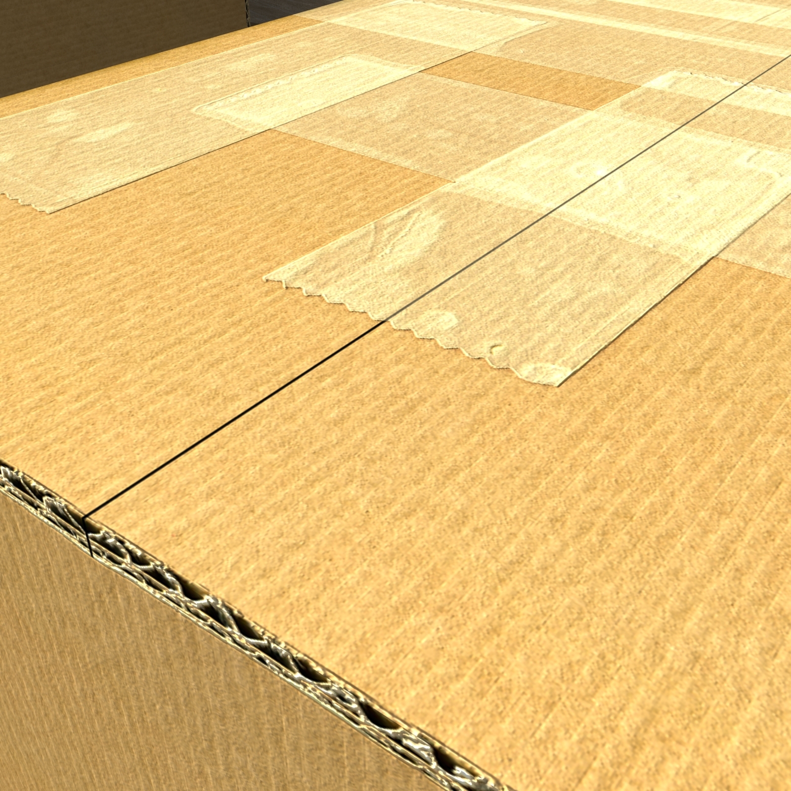 3d 3ds cardboard boxes stack