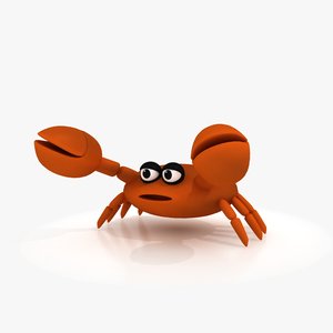 cartoon crab rig 3d model