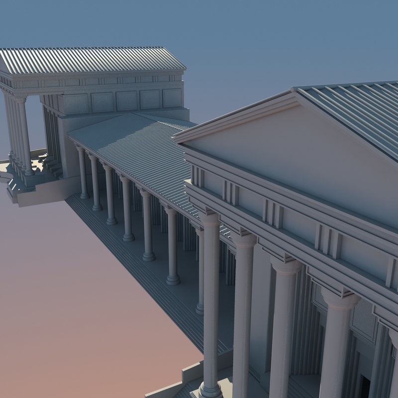 3ds max ancient greek palace