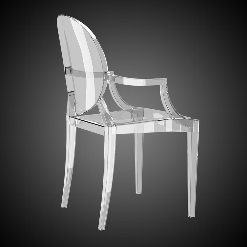 louis ghost chair 3d model