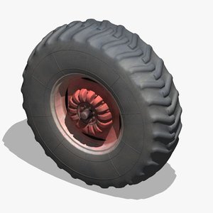 tractor wheel 3d dxf