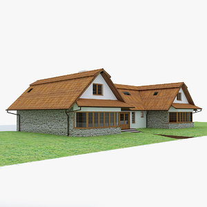 3d house garden interior model