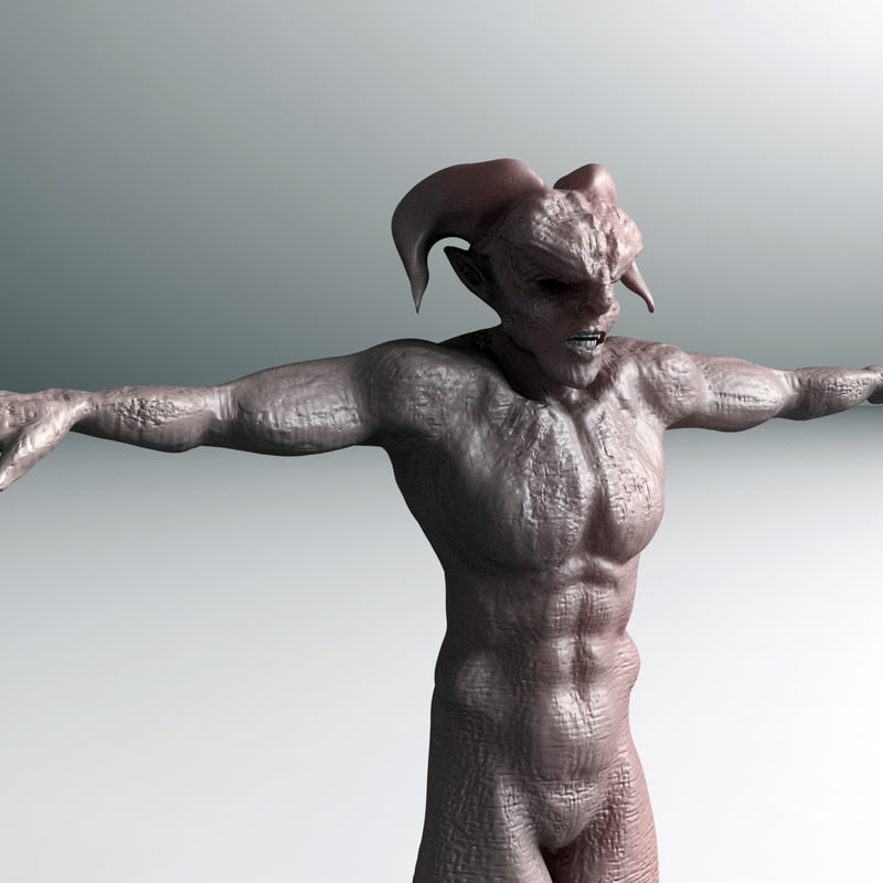 Demon Rigged 3d Model