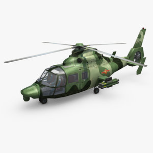 3d harbin z9 attack helicopter