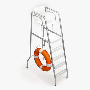 lifeguard chair 3d 3ds
