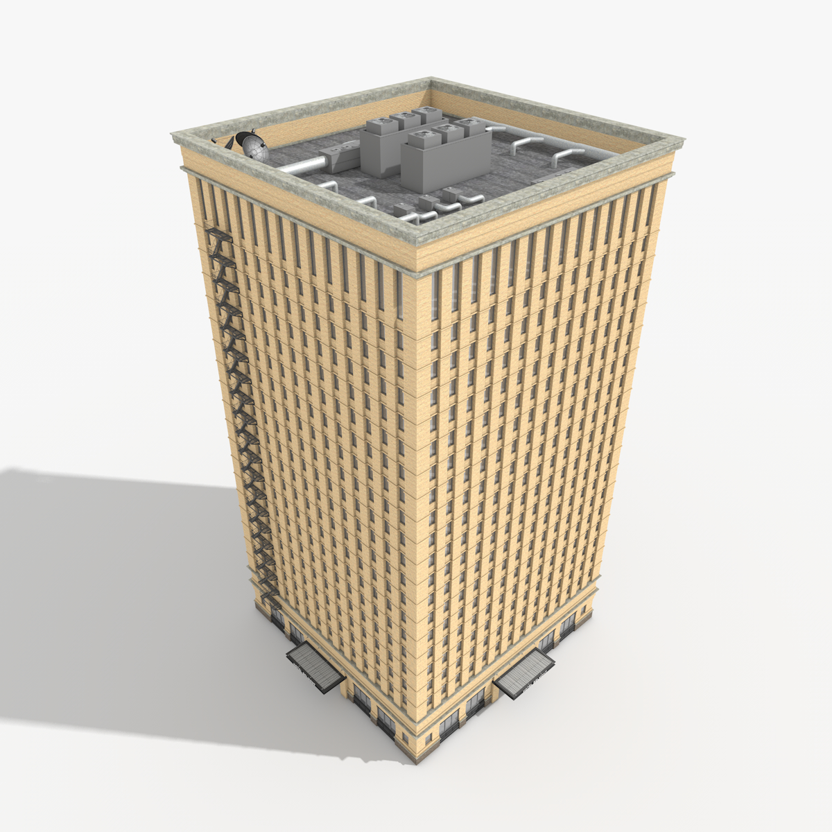 classically building tower 3d model
