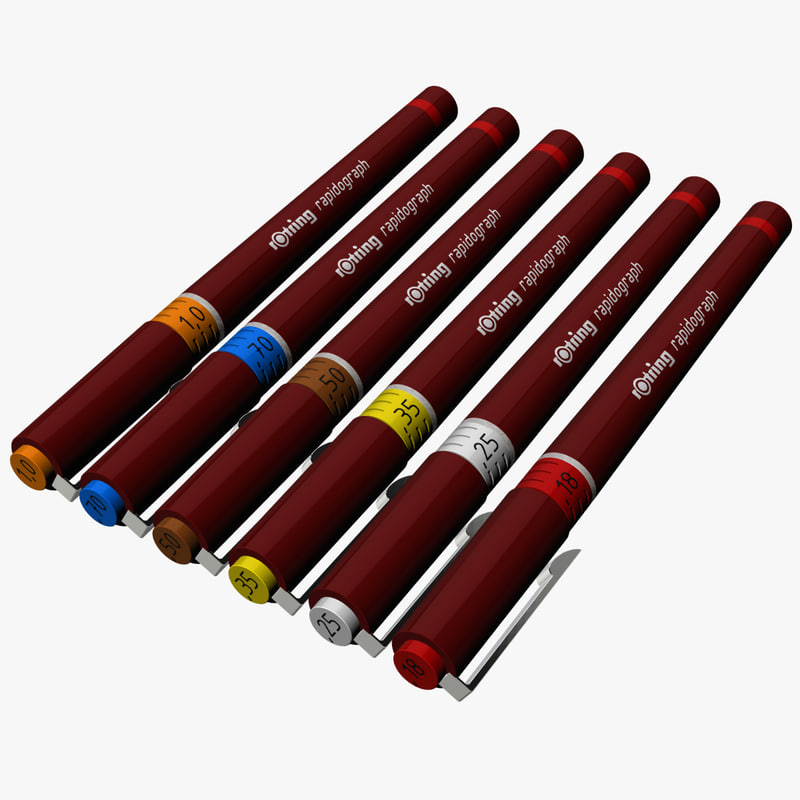 3d rapidograph technical pens model