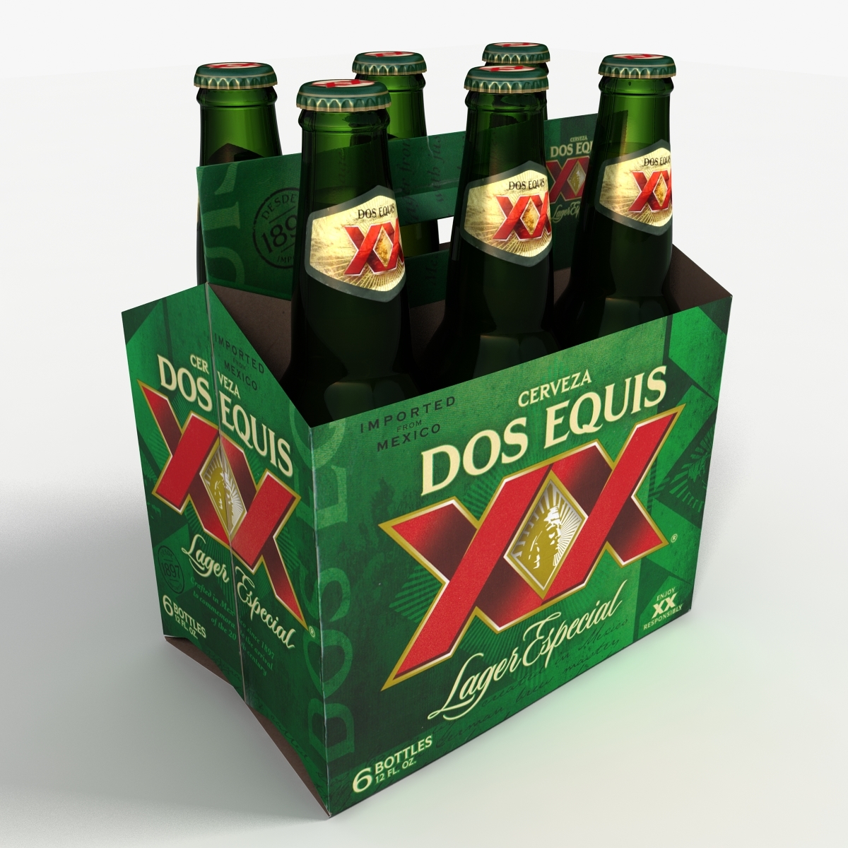 3d model pack dos equis beer