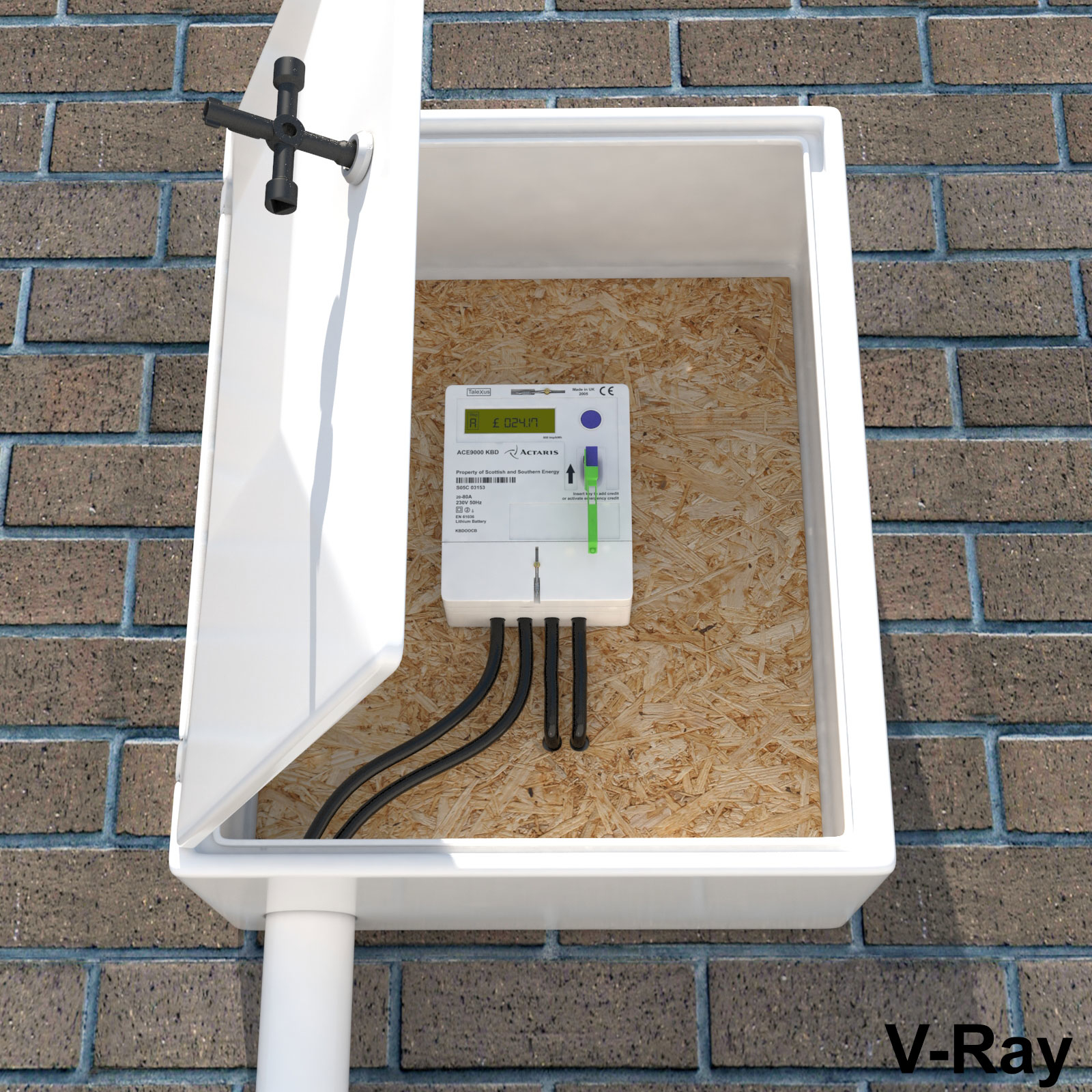 3d model electricity key meter
