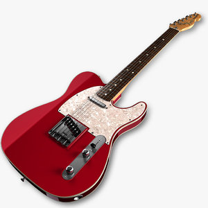 3d model fender telecaster deluxe guitar