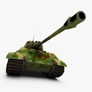 king tiger tank 3d obj
