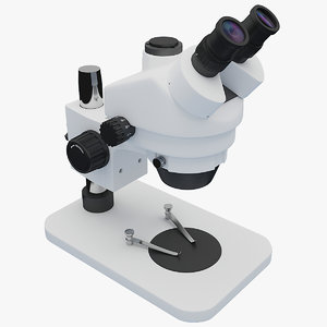 trinocular stereo microscope fxt5407 3d 3ds
