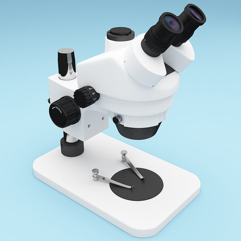 trinocular stereo microscope fxt5407 3d 3ds