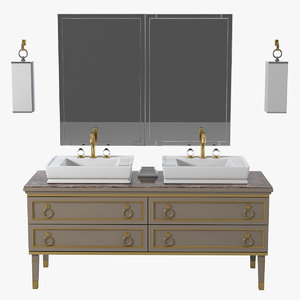 oasis luxury bathroom furniture 3d model