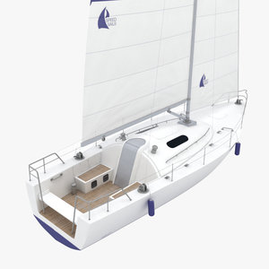 sailing boat 3d model