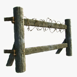 3d max wooden field fence