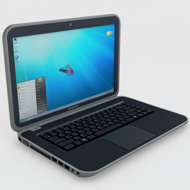 Dell Inspiron 75 Laptop 3d Model