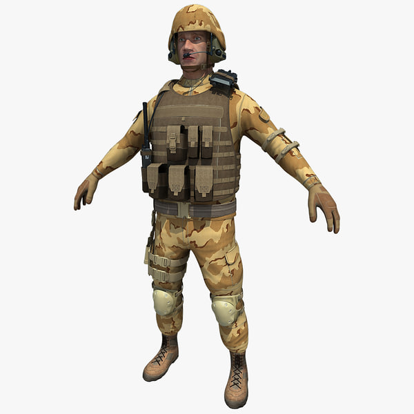 3d sas soldier rigged
