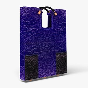 3d model of double handle exposed tote