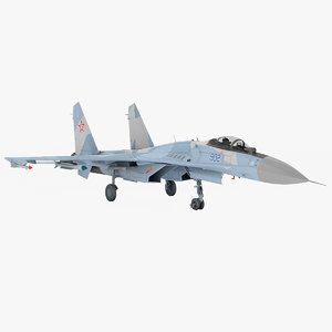 3d model russian sukhoi su-35 fighter