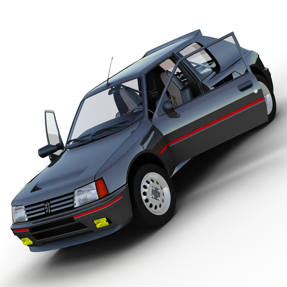 peugeot 205 16 3d model