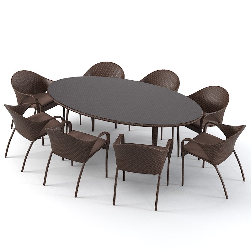 Max Dedon Tango Wicker Outdoor Dedon Tango Wicker Outdoor Rattan Dining Table And Chair Set