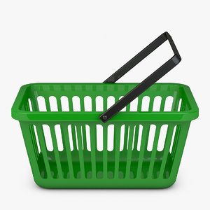 plastic shopping basket 3d model