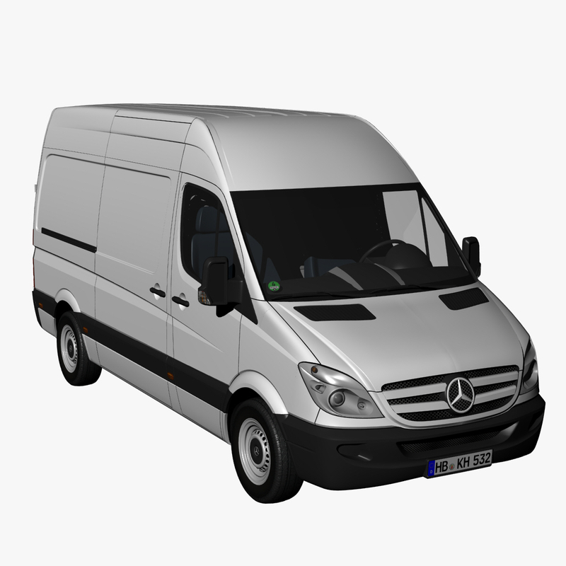 sprinter panel van 2012 3d model