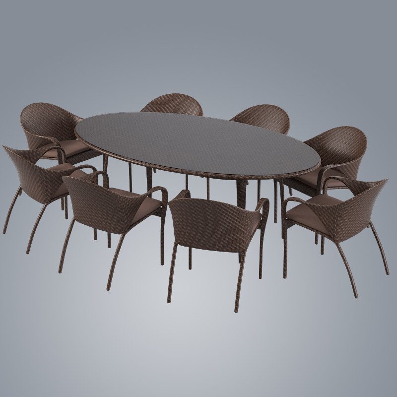 Max Dedon Tango Wicker Outdoor Dedon Tango Wicker Outdoor Rattan Dining Table And Chair Set