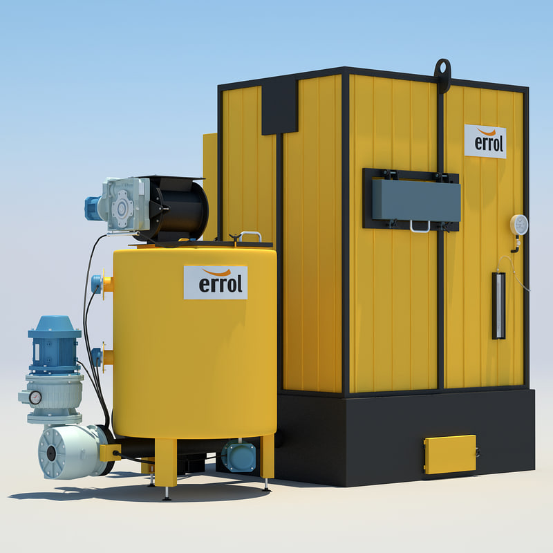 industrial water heating 3 3d model