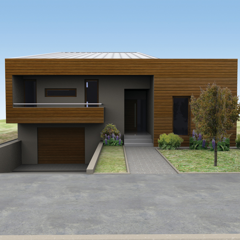 3d modern house model