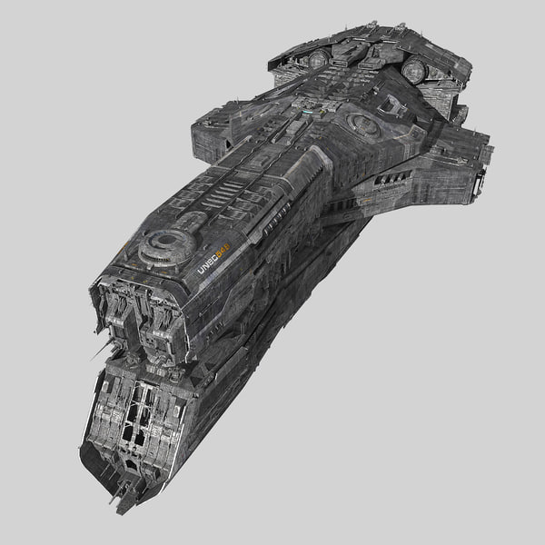 3d model of scifi cruiser