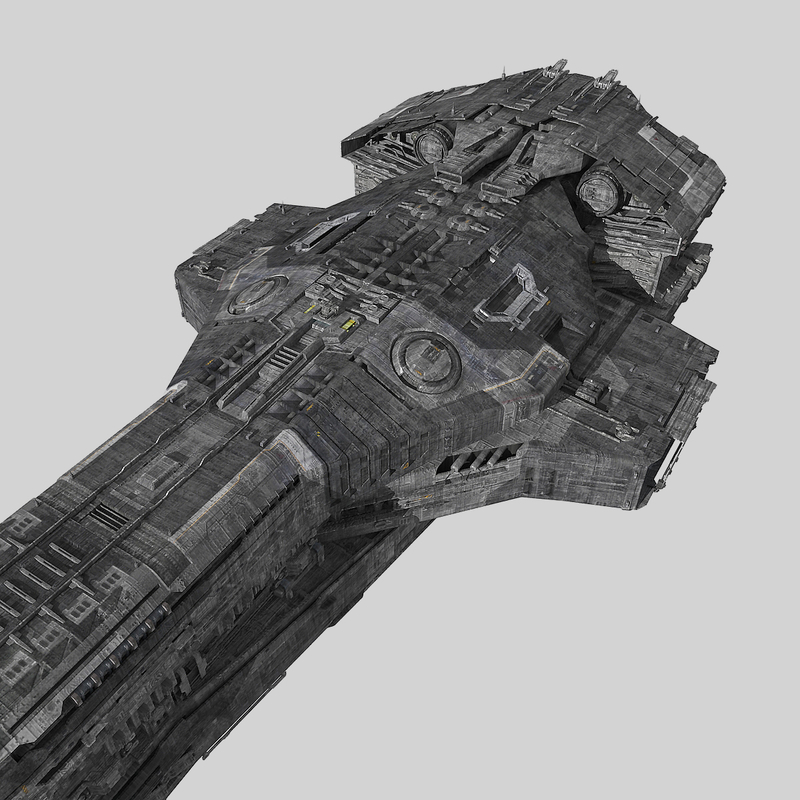 3d model of scifi cruiser