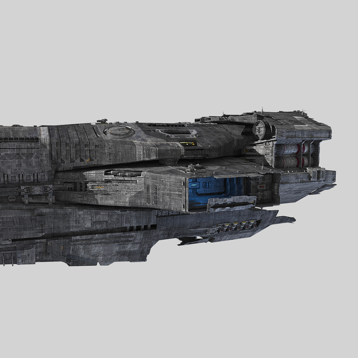 3d model of scifi cruiser