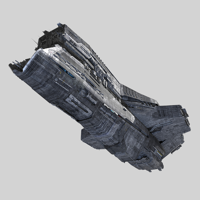 3d model of scifi cruiser