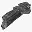 3d model of scifi cruiser