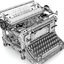 continental vintage typewriter 3d model