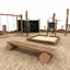 wooden playground 3d obj