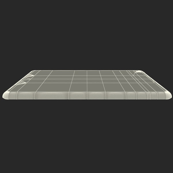 white ipad mini 3d model