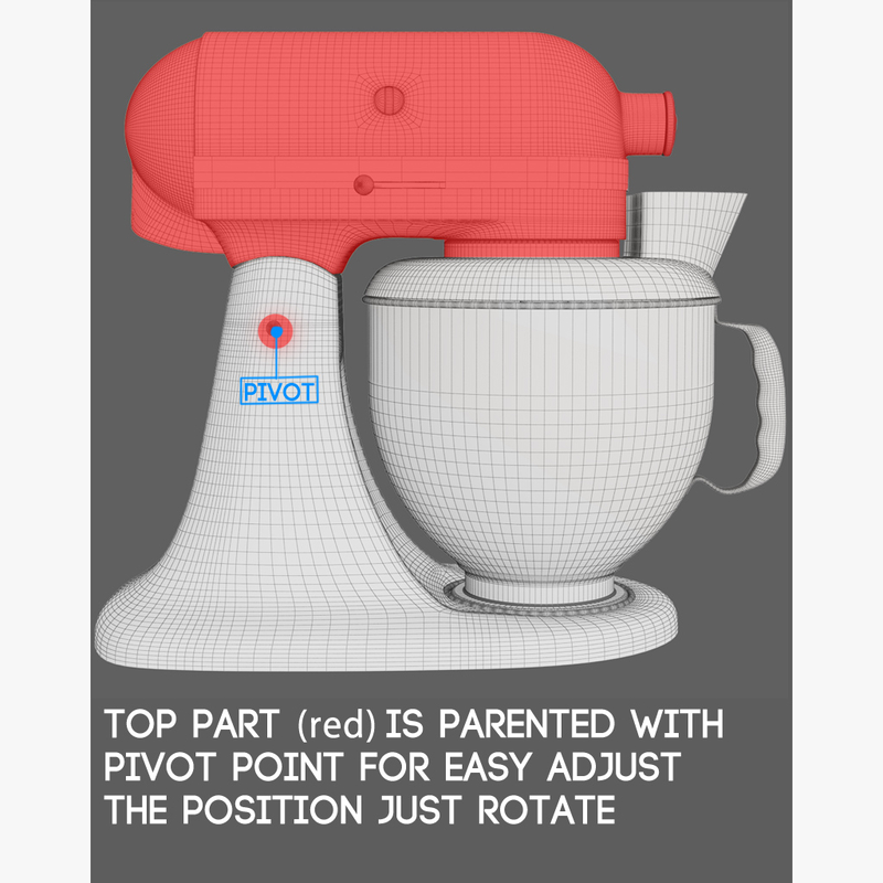 3d kitchen aid mixer model
