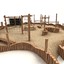 wooden playground 3d obj