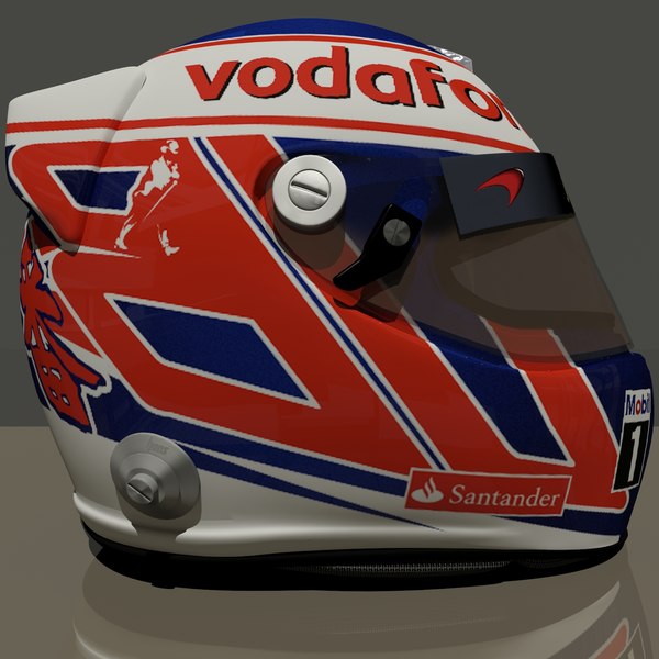 Jenson Button F1 Helmet 3d Max