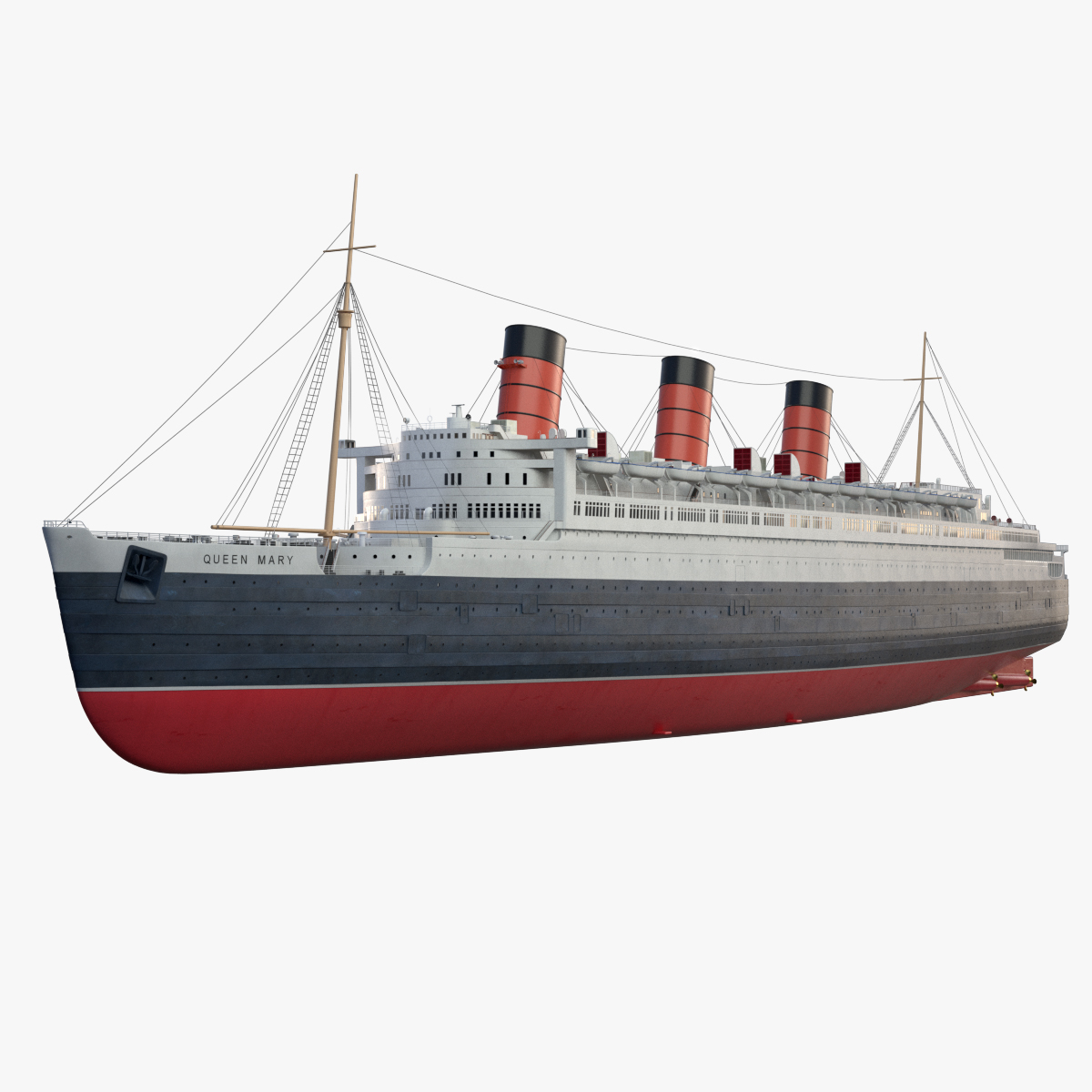 3d queen mary model