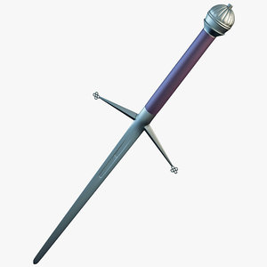 3d claymore sword medieval weapon model