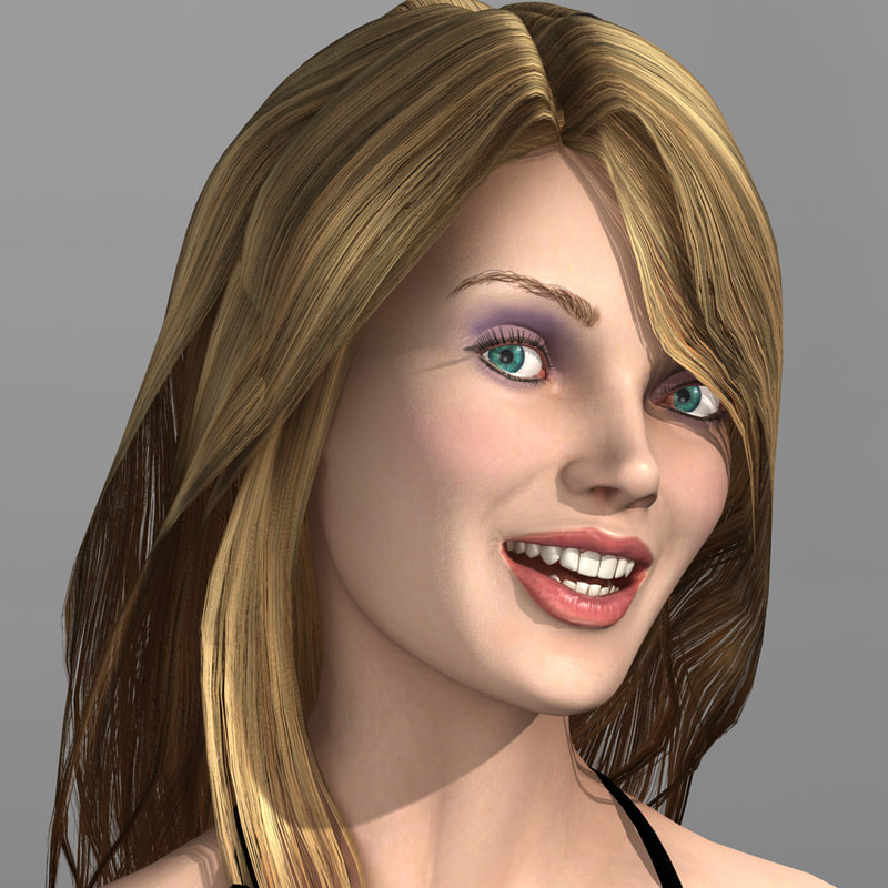 Woman 3d Model Anime 9854