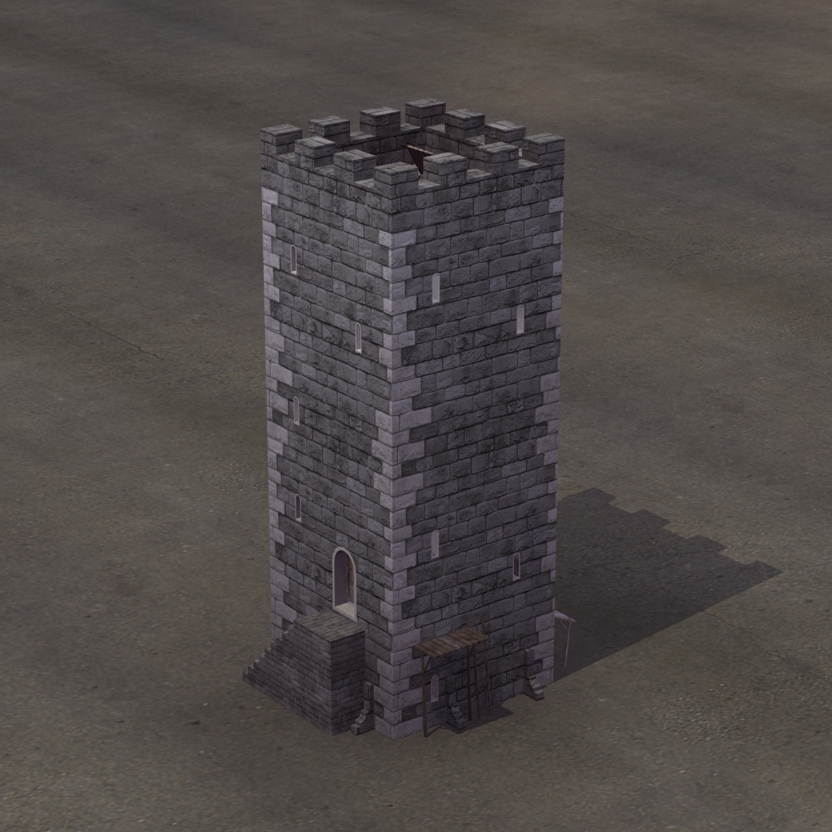 3d model of medieval castle tower