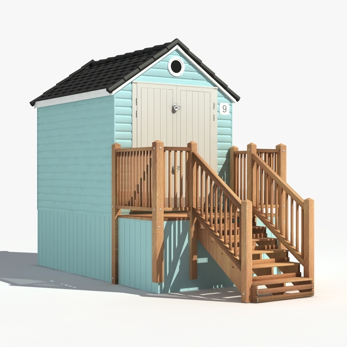 3d beach hut model